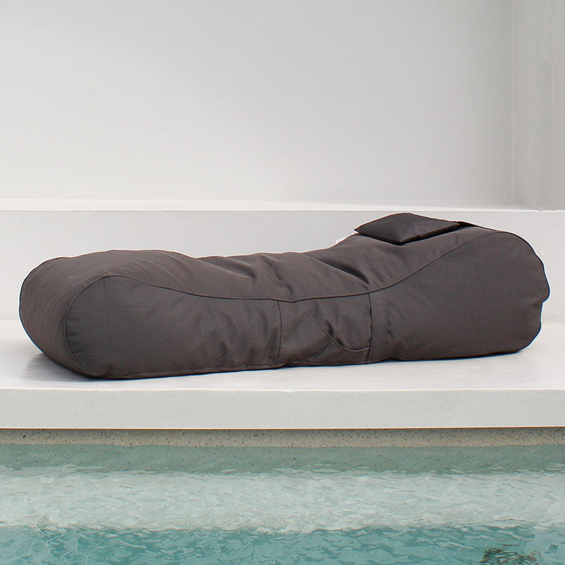 Oyster Black Isla Sunlounger Bean Bag by Mooi Living