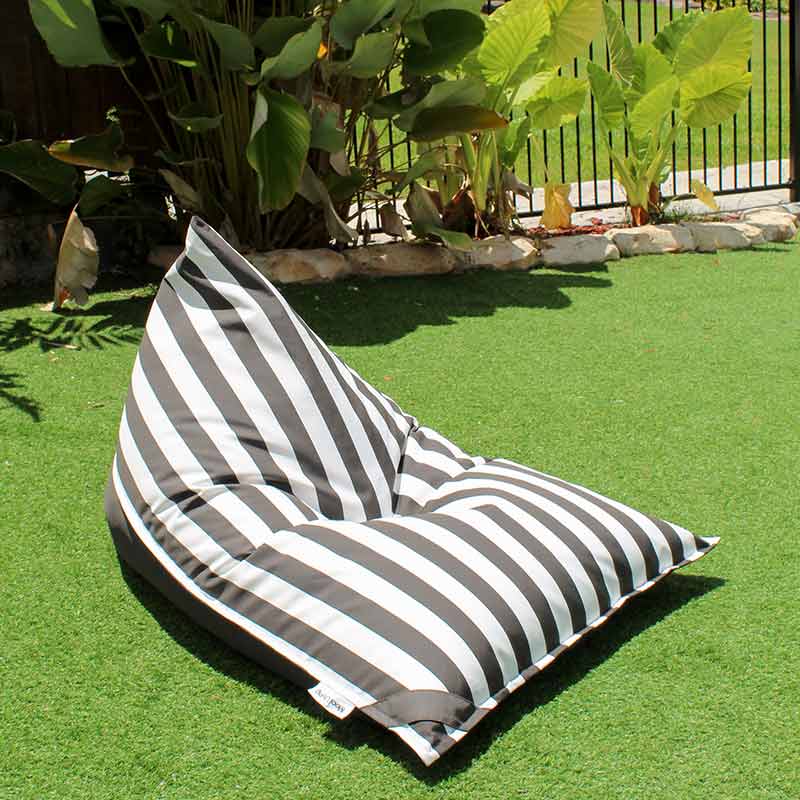 Ouster Black Outdoor Reversible Triangle Bean Bags by Mooi Living