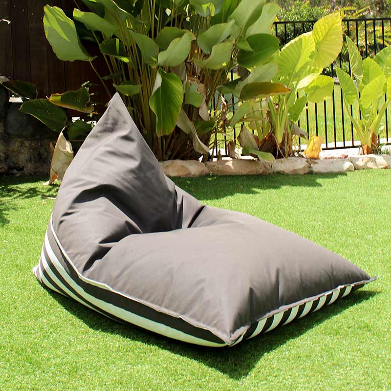 Ouster Black Outdoor Reversible Triangle Bean Bags by Mooi Living