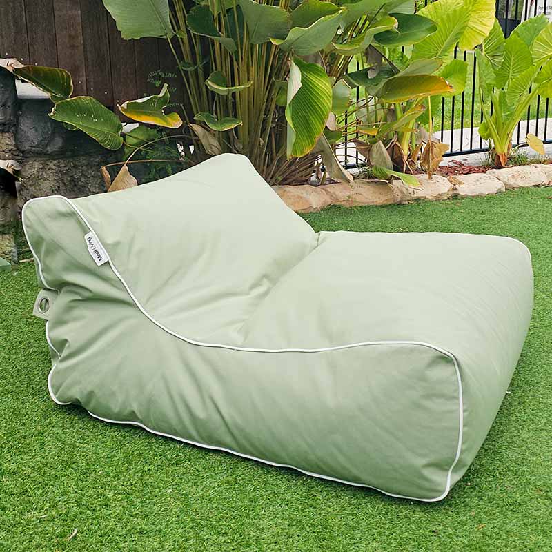 Sage Green Double Seater Outdoor Bean Bag Lounger by Mooi Living