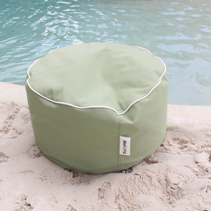 Sage Green Outdoor Ottoman by Mooi Living