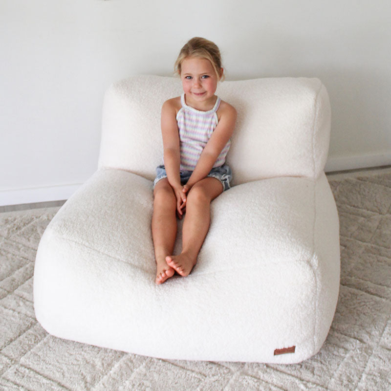 Kids' Indoor Bean Bags - Creme Hallie Chair by Mooi Living