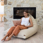 Canvas Triangle Bean Bag Chair | Natural | Mooi Living