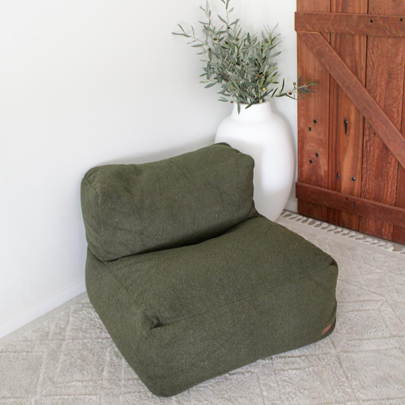 Designer Indoor Bean Bags - Olive Green Hallie Chair by Mooi Living