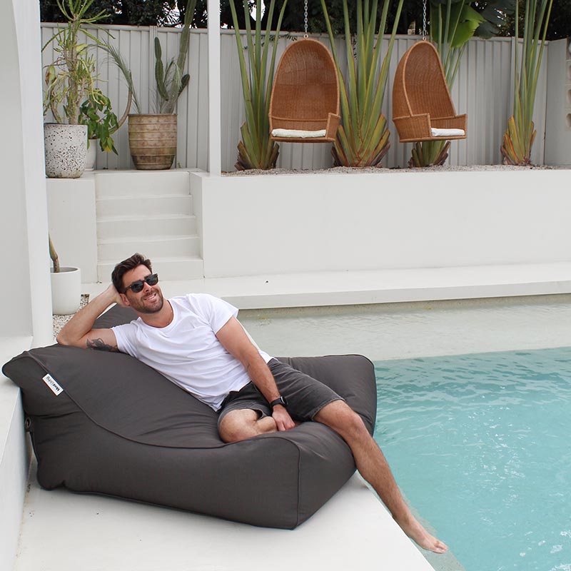 Oyster Black Chill UV Double Seater Bean Bag