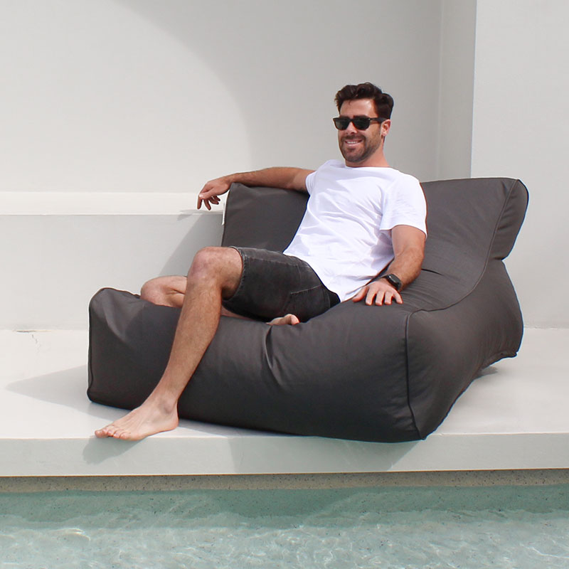 Oyster Black Chill UV Double Seater Bean Bag