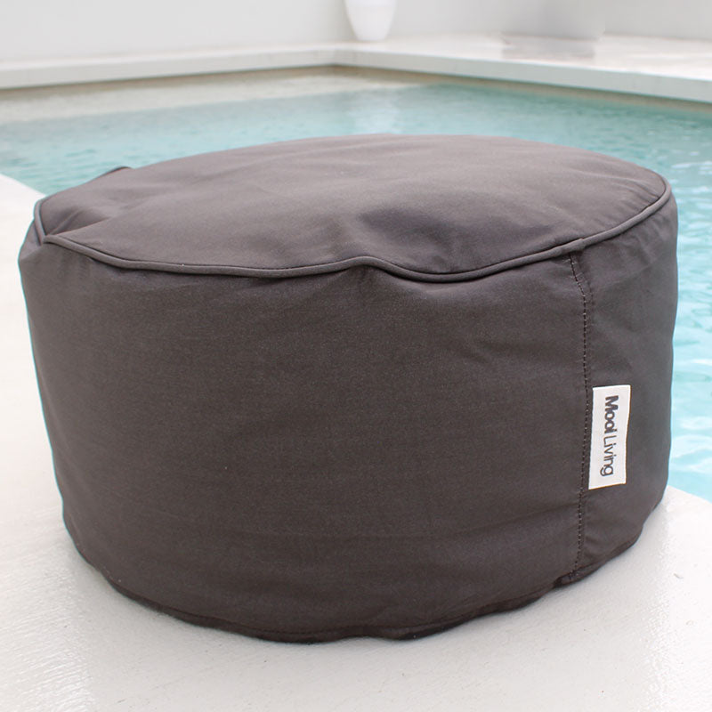 Oyster Black Outdoor Ottomans by Mooi Living