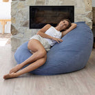 Corduroy Snug Pod Bean Bag Chair | Aegean Blue | Mooi Living