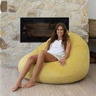 Corduroy Snug Pod Bean Bag Chair | Ochre | Mooi Living