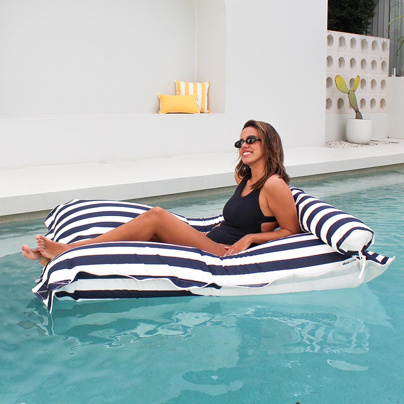 Navy Stripe Santorini Bean Bag Float by Mooi Living