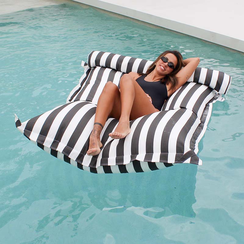 Oyster Black Stripe Santorini Bean Bag Float by Mooi Living