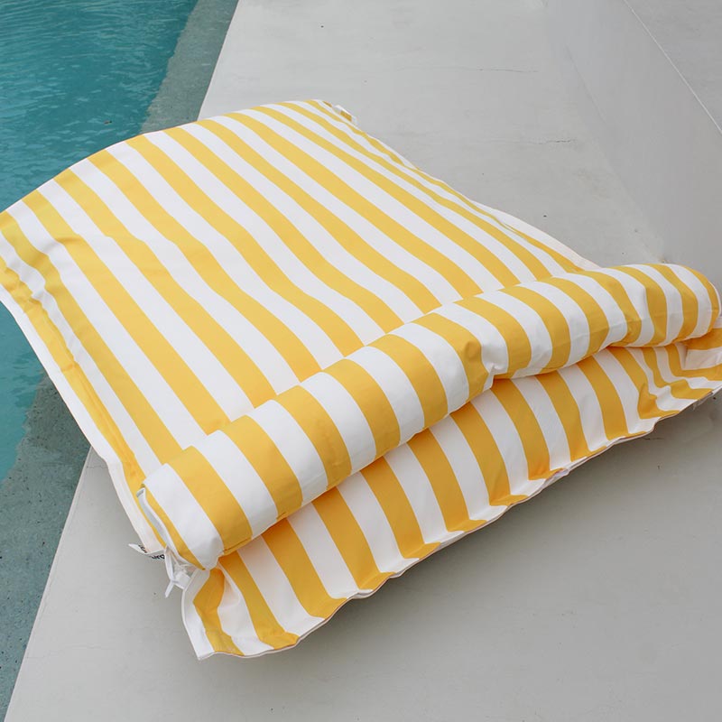 Yellow & White Stripe Santorini Bean Bag Float by Mooi Living